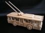 Wooden trolleybus toy