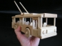 Wooden trolleybus toy