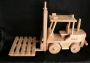 Forklifts wooden toys with text