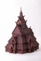 Norwegian stave church wooden model
