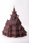 Norwegian stave church wooden model