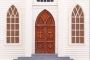 Wooden model of church Saint Teresa of Avila, Bodega, California, USA